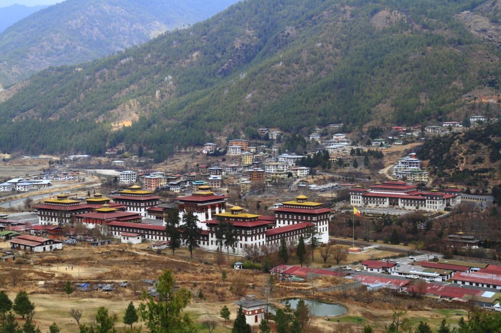 Tashichho Dzong - twierdza chwalebnej religii, Thimpu, Bhutan.